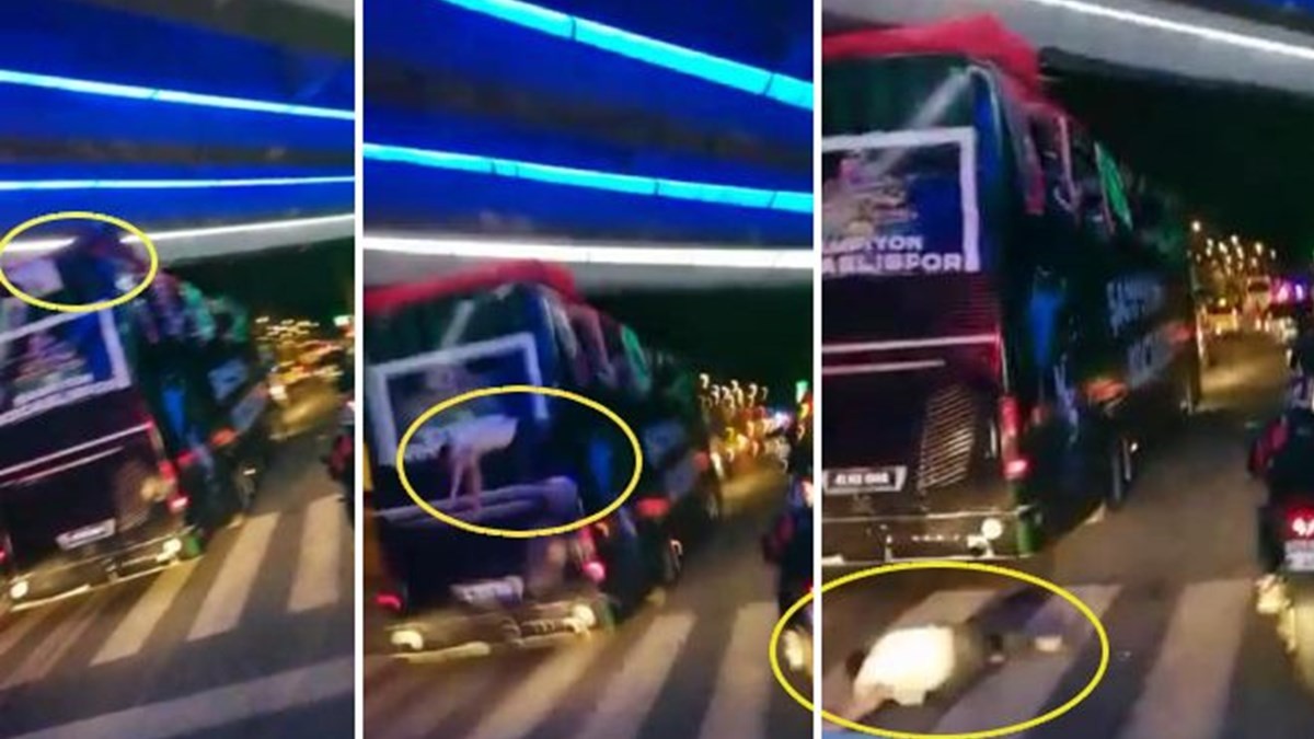 თურქული გუნდის ფეხბურთელი პირველ ლიგაში დაწინაურების აღნიშვნისას ავტობუსიდან გადმოვარდა (ვიდეო)