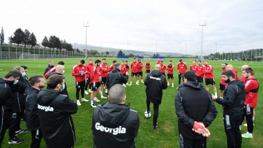 საქართველოს ნაკრებმა ბათუმში გამგზავრებამდე სრული შემადგენლობით ივარჯიშა | VIDEO 9