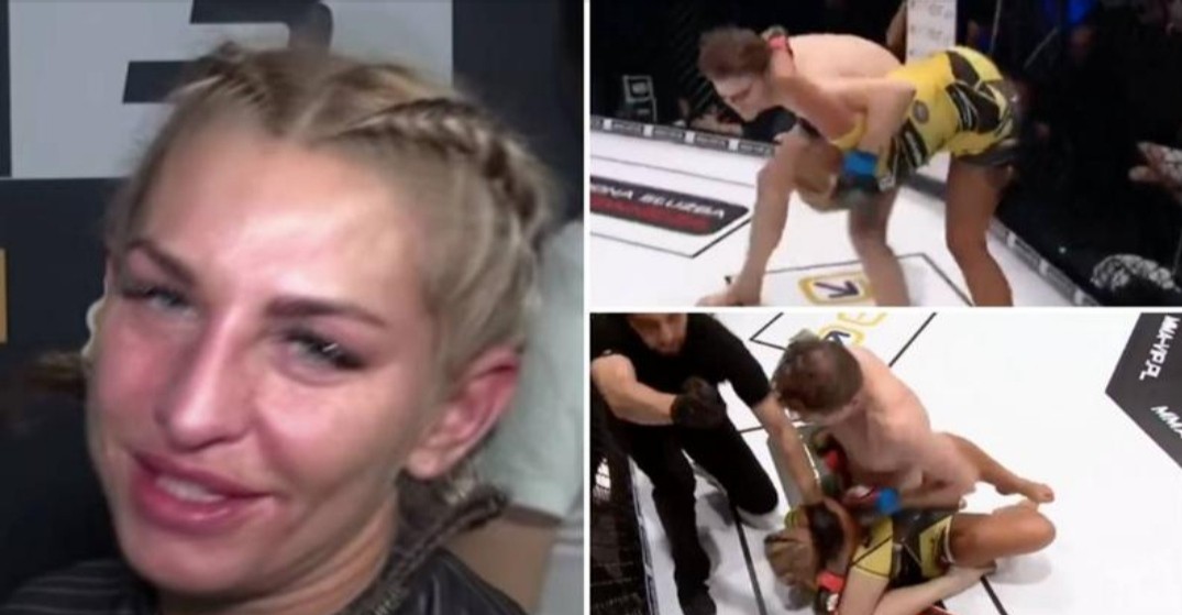 პოლონეთის MMA-ში ქალი კაცთან აჩხუბეს | VIDEO
